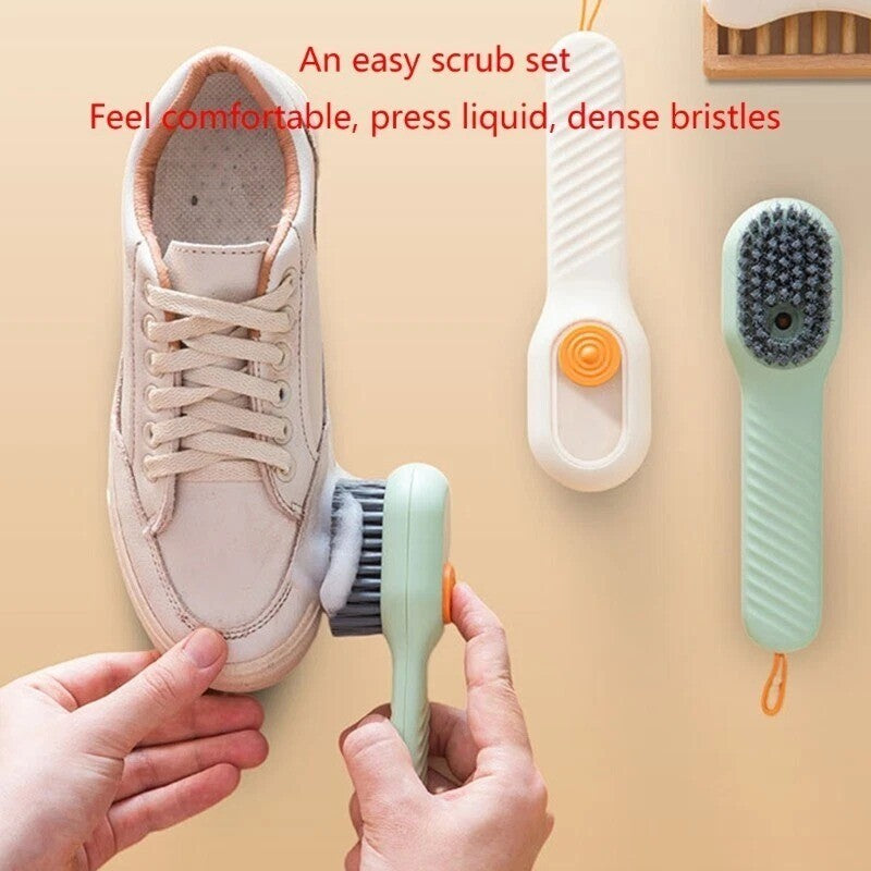 Soft Bristled Long Handle Shoe & Laundry Cleaning Brush Multi-Purpose Cleaning