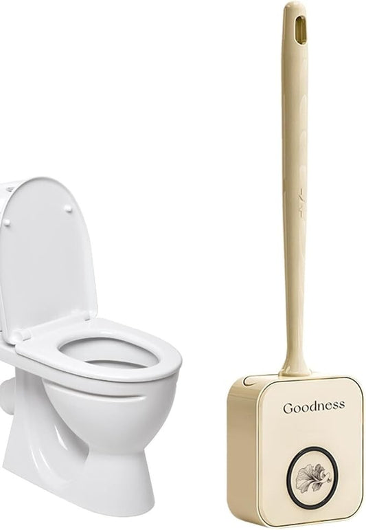WC Toilet Cleaning Brush With Holder Set Cleaning Bristles with Long Handle