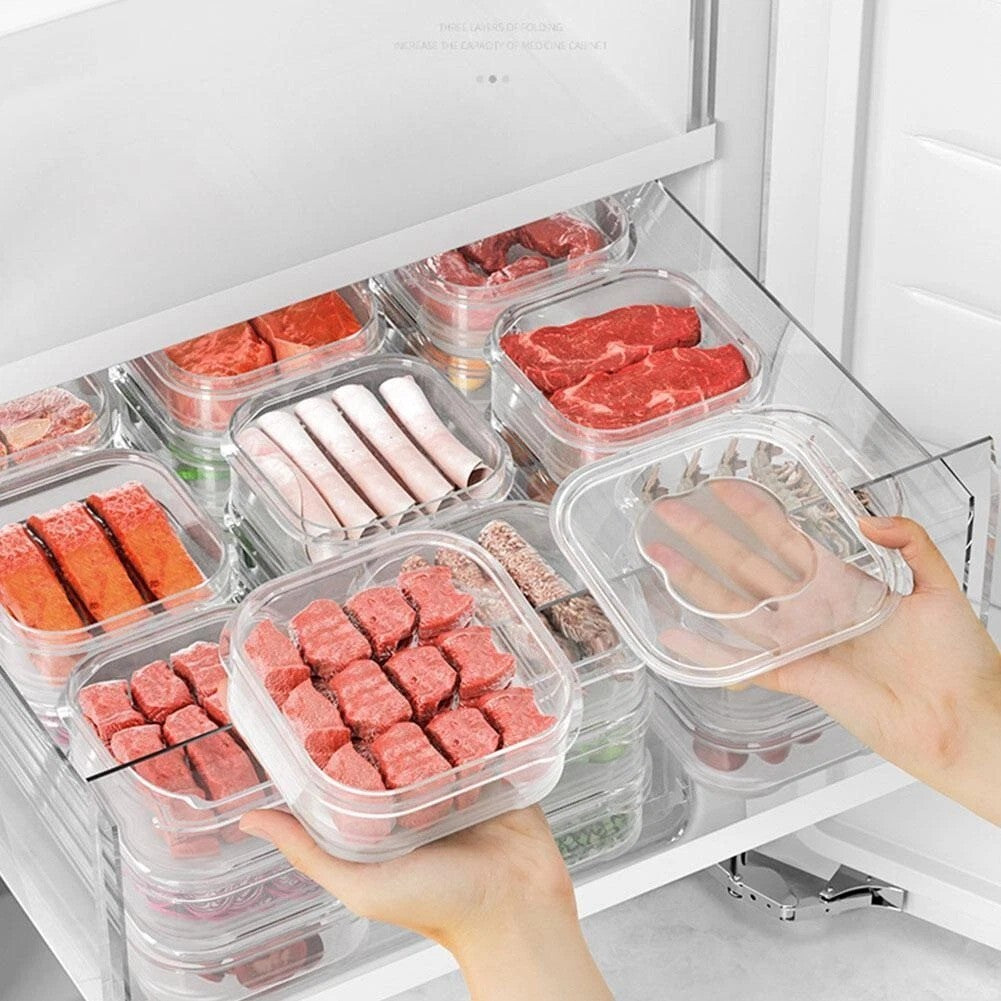 Plastic Food Storage Container With Lid Airtight Strong Non-Leak Reusable 650ml