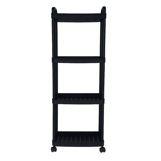 4 Layer Bookshelf Storage Trolley Mobile Kitchen Organizer Cart With Wheels