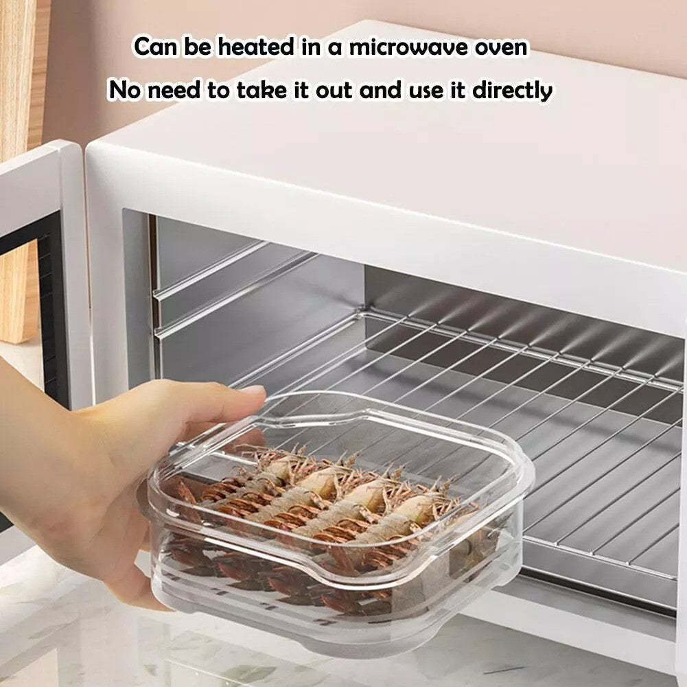 Plastic Food Storage Container With Lid Airtight Strong Non-Leak Reusable 650ml