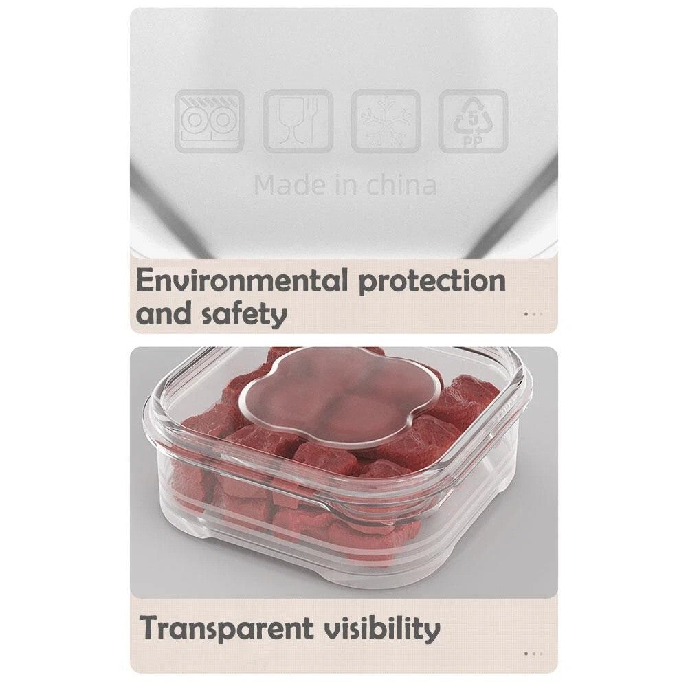 Plastic Food Storage Container With Lid Airtight Strong Non-Leak Reusable 650ml