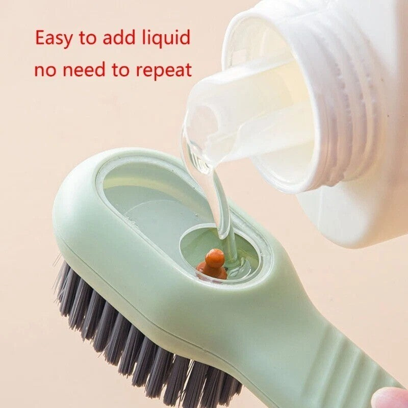 Soft Bristled Long Handle Shoe & Laundry Cleaning Brush Multi-Purpose Cleaning