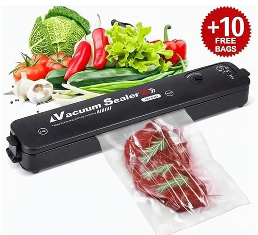 Food Vacuum Sealer Automatic Storage Sealing Dry/Wet Pack Machine 10x Saver Bags