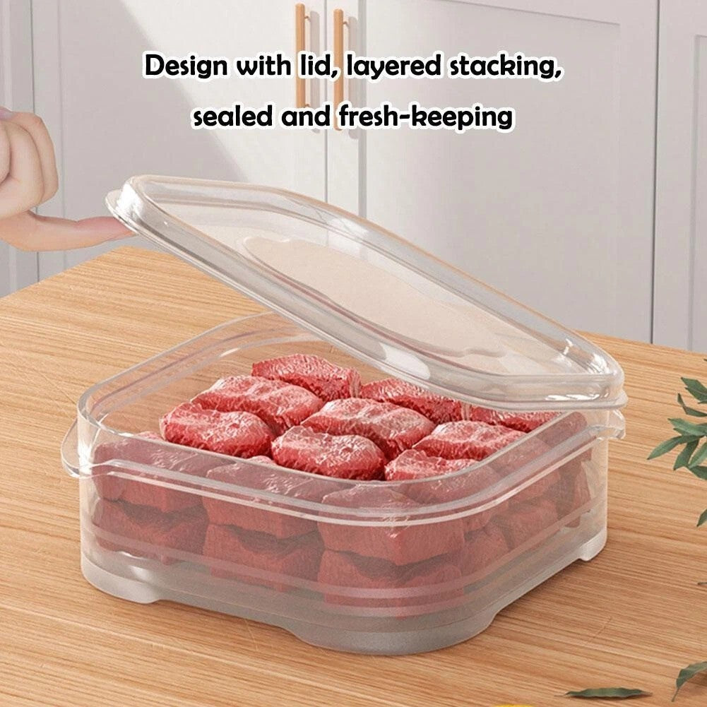 Plastic Food Storage Container With Lid Airtight Strong Non-Leak Reusable 650ml